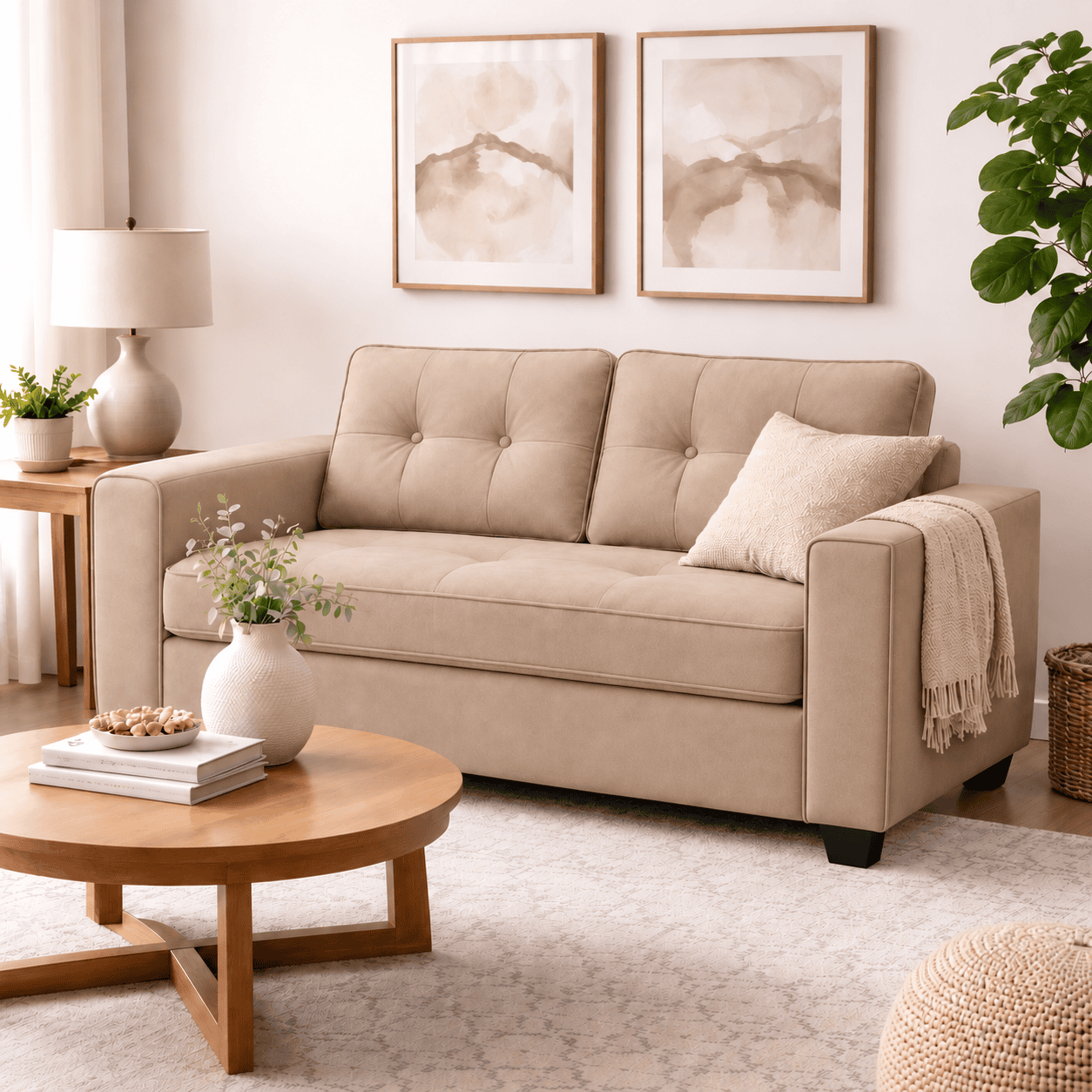 sofamilanofinal Sofá Milano 2 Cuerpos Terciopelo Premium | 5 Colores - Imagen 1