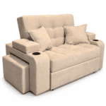 Sofá Cama Beige con Portavasos - Imagen 4